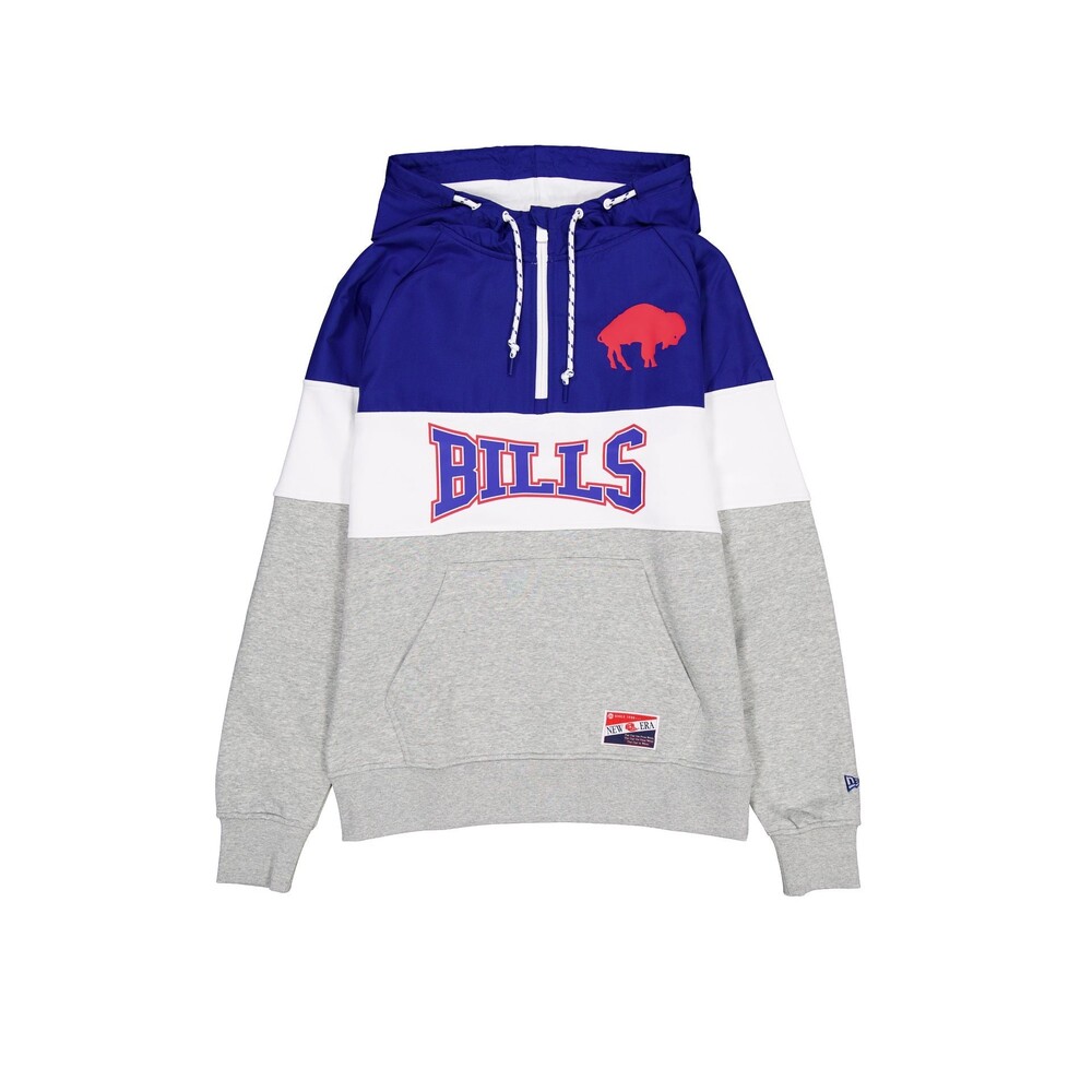 New Era Buffalo Bills Throwback Color Block Hoodie - Size 3XL